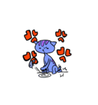 Blue Cat and Cheese Rat（個別スタンプ：9）