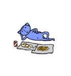 Blue Cat and Cheese Rat（個別スタンプ：12）