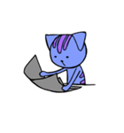 Blue Cat and Cheese Rat（個別スタンプ：14）