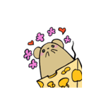 Blue Cat and Cheese Rat（個別スタンプ：36）