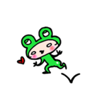 擬態したカエル（個別スタンプ：3）
