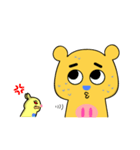 Chage pig and bear Qiaqi（個別スタンプ：37）