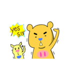 Chage pig and bear Qiaqi（個別スタンプ：40）