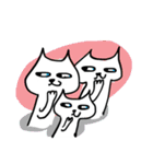 White Cat Niu＆Poodle（個別スタンプ：2）