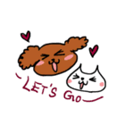 White Cat Niu＆Poodle（個別スタンプ：7）