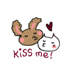 White Cat Niu＆Poodle（個別スタンプ：18）