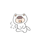 ねこのきぐるみとねこ（個別スタンプ：1）