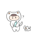 ねこのきぐるみとねこ（個別スタンプ：2）