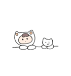 ねこのきぐるみとねこ（個別スタンプ：5）
