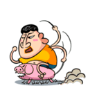 丸々太った人 x やんちゃ娘（個別スタンプ：13）