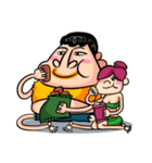 丸々太った人 x やんちゃ娘（個別スタンプ：35）