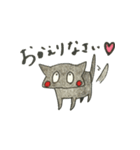 青いトリと黒いネコ（個別スタンプ：8）