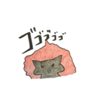 青いトリと黒いネコ（個別スタンプ：24）