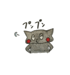 青いトリと黒いネコ（個別スタンプ：25）