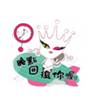 Queen ＆ Cat for customer service（個別スタンプ：21）
