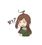 The girl with negative attitudes（個別スタンプ：1）