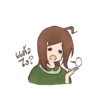 The girl with negative attitudes（個別スタンプ：2）