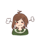 The girl with negative attitudes（個別スタンプ：4）