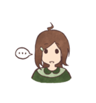The girl with negative attitudes（個別スタンプ：5）