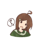 The girl with negative attitudes（個別スタンプ：7）