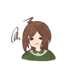 The girl with negative attitudes（個別スタンプ：14）