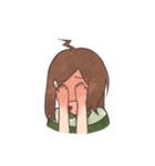 The girl with negative attitudes（個別スタンプ：15）