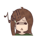 The girl with negative attitudes（個別スタンプ：24）
