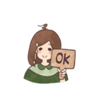 The girl with negative attitudes（個別スタンプ：25）
