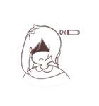The girl with negative attitudes（個別スタンプ：29）