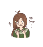 The girl with negative attitudes（個別スタンプ：30）