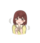 The girl with negative attitudes（個別スタンプ：34）