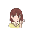The girl with negative attitudes（個別スタンプ：36）