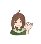 The girl with negative attitudes（個別スタンプ：40）