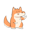 しもぶくれ犬（個別スタンプ：1）