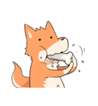 しもぶくれ犬（個別スタンプ：9）