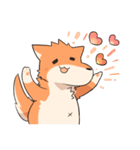 しもぶくれ犬（個別スタンプ：12）
