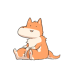 しもぶくれ犬（個別スタンプ：24）