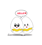 Eggy Eggs: Romelette ＆ Juliegg（個別スタンプ：1）