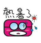 Cute pink face（個別スタンプ：9）
