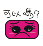 Cute pink face（個別スタンプ：16）