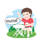 PJ | Cute Gay Couple 01（個別スタンプ：35）