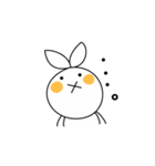 まれに顔が変形するうさぎ（個別スタンプ：4）