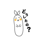 まれに顔が変形するうさぎ（個別スタンプ：15）