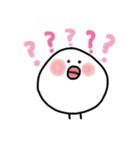 白くてまん丸 毎日使えるかわいいチョビ（個別スタンプ：1）