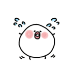白くてまん丸 毎日使えるかわいいチョビ（個別スタンプ：3）