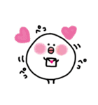 白くてまん丸 毎日使えるかわいいチョビ（個別スタンプ：4）