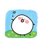 白くてまん丸 毎日使えるかわいいチョビ（個別スタンプ：7）