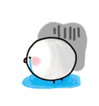 白くてまん丸 毎日使えるかわいいチョビ（個別スタンプ：9）