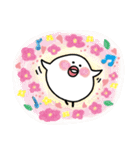 白くてまん丸 毎日使えるかわいいチョビ（個別スタンプ：18）