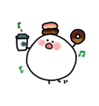 白くてまん丸 毎日使えるかわいいチョビ（個別スタンプ：24）